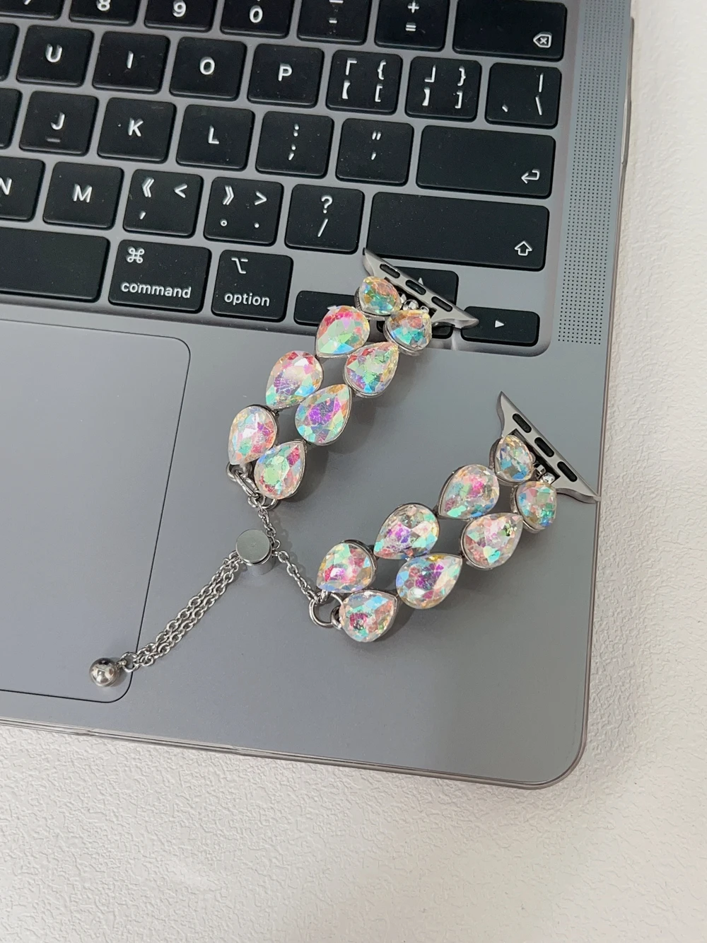 Adjust Bling Water droplet Bracelet For Apple Watch band Series 10/9/8/7 40mm 41mm 42mm 44mm 45mm 46mm 49mm Strap