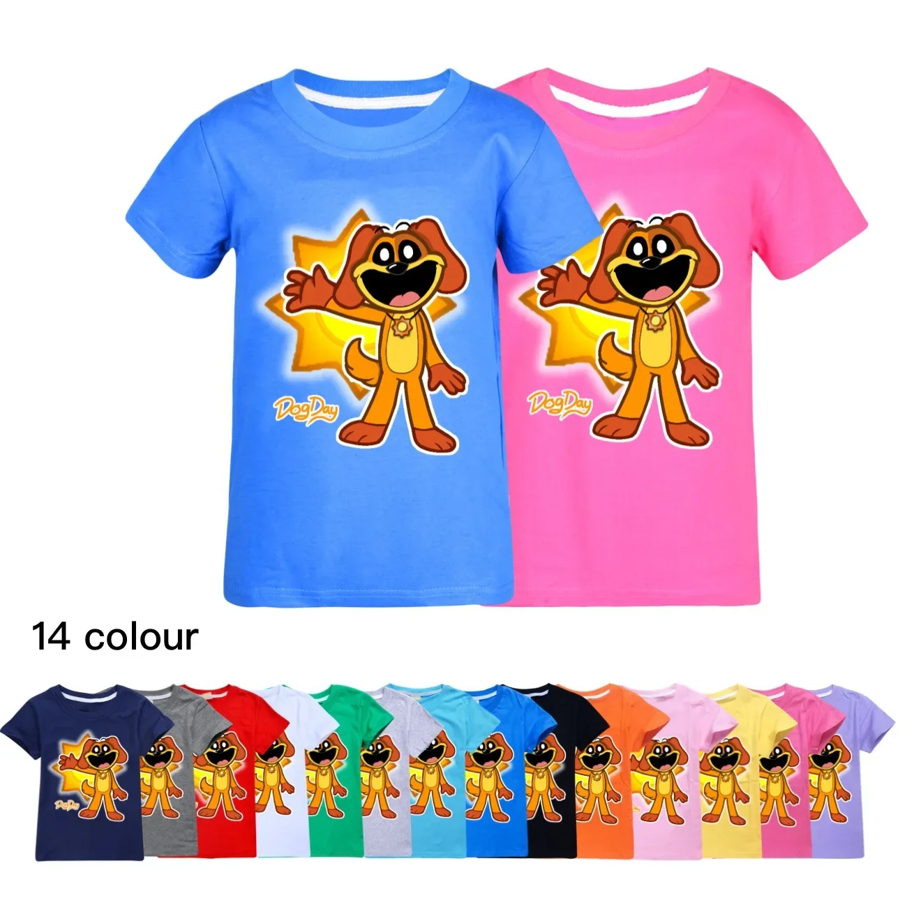 

Boys Girls Summer Short Sleeve T-shirt New Printed TShirt Smiling Critters For Children Funny Tshirt Kids Children Clothes 2-16T