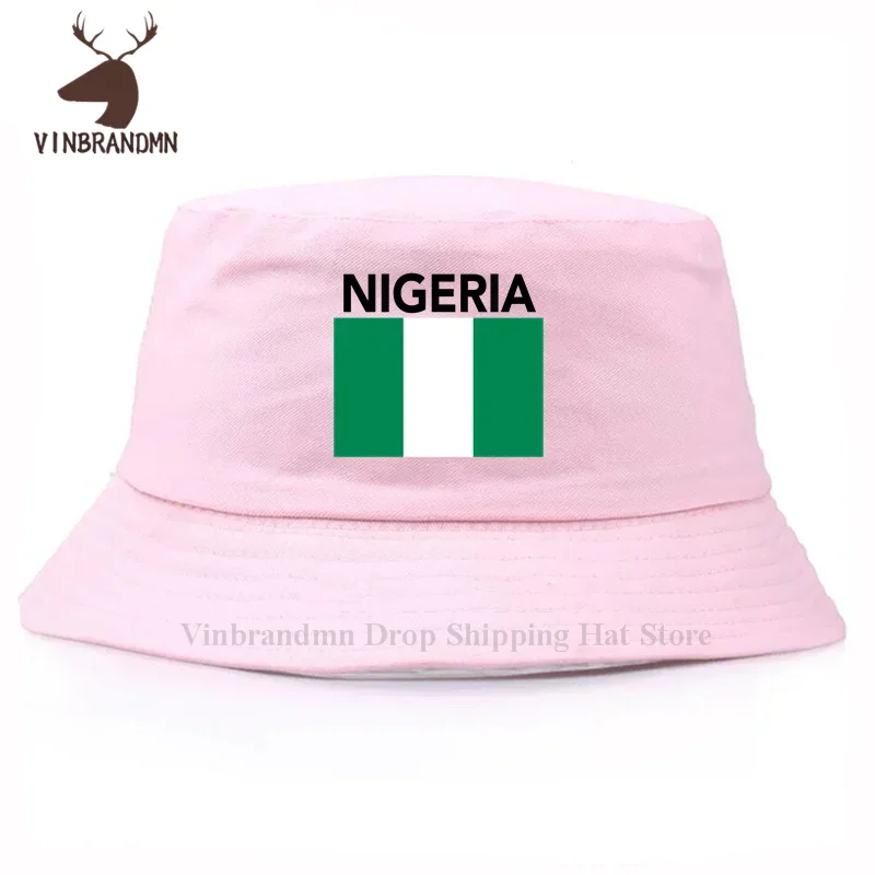 Nigeria Nijeriya men women baseball cap nation sporting fishing hat Nigerian 100% cotton bucket hat country flags NG summer hats