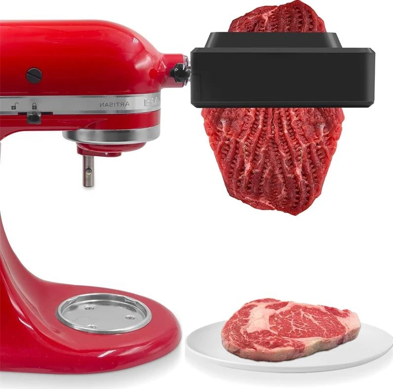 Meat Tenderizer for KitchenAid Household Stand Mixers- Mixers Accesssories Attachment with Stainless Steel Gears Black