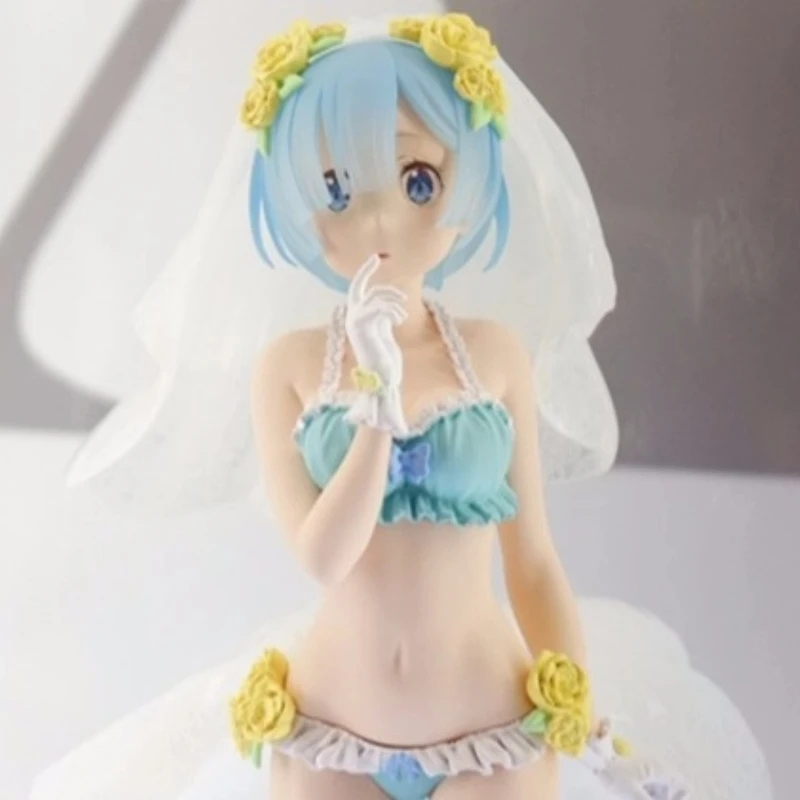 22cm Anime Figure Ram Flower Wedding Series Model Statue Collection Desktop Decoration Gift From Scratch Different World Life