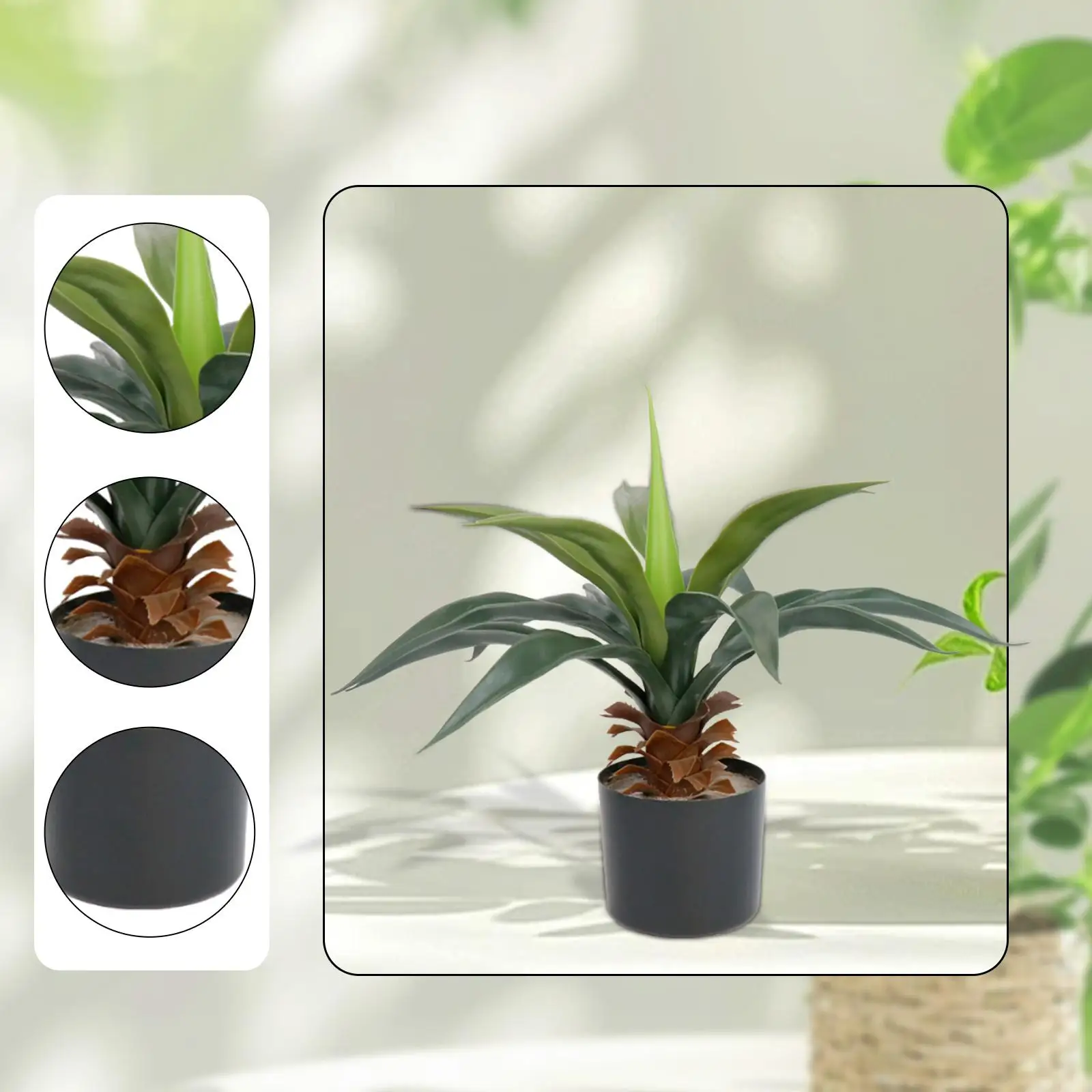 نبات صناعي حديث نابض بالحياة لرف الطاولة في الأماكن المغلقة والخارجية #3