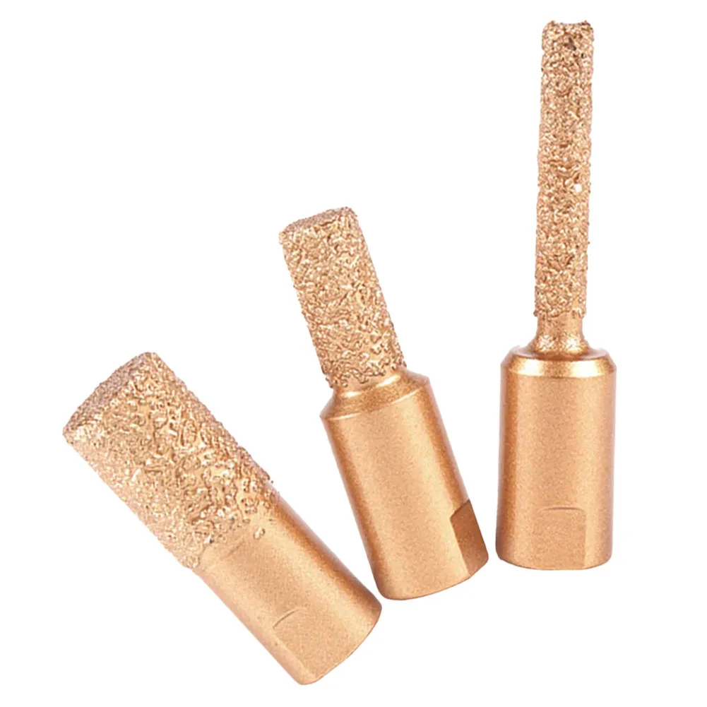 3 testine abrasive per sbavature brasate sotto vuoto con gambo tondo per smerigliatrici angolari, strumenti efficienti per sbavare e scanalare.