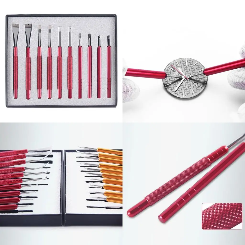 

652F 10x/Set Watch Repairing Tool Convenient Watch Needle Remover Tool Watch Needle Shovel for Home Watchmakers Business Use