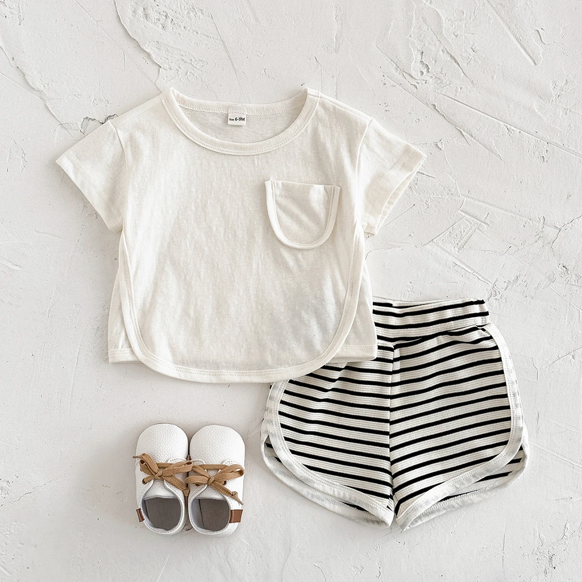 

Baby Boy Korean Version Summer Short Sleeved Set Children Outfit Baby Casual Thin Shorts