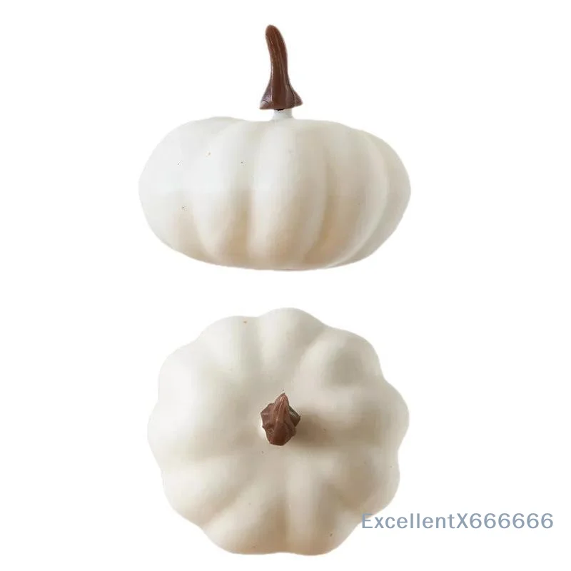 1/9PCS Halloween Artificial Pumpkin Mini Fake Pumpkin Plastic Material Simulation Props Autumn Harvest Decorative Props