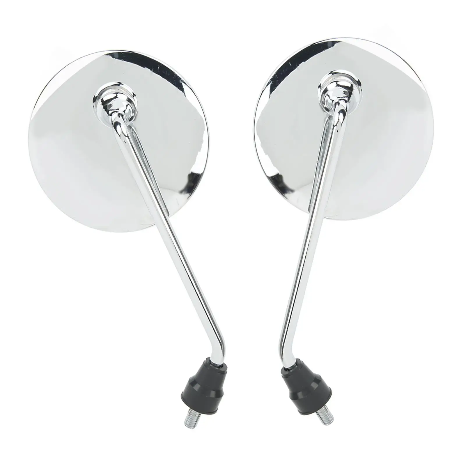 مرآة المقود 8 مم، مرآة الرؤية الخلفية للدراجة النارية مطلية بالكروم، زوج واحد من سبائك معدنية مقاومة للماء بزاوية قابلة للتعديل للشارع #6