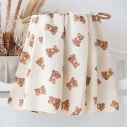 Bear Baby Blankets Newborn Baby Swaddle Stroller Blanket for New Born Infant Diaper Throw Blanket Bedding Bedspread Accessories