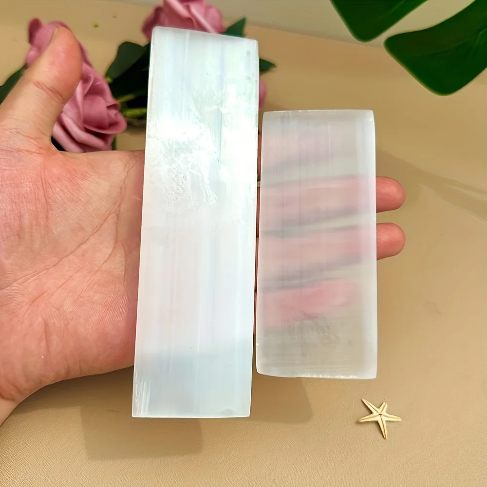 1pc Selenite Charging Station Flat Crystal Plate (Crystal Cleaning, Charging & Purification) Natural Minerales, DIY gemstones