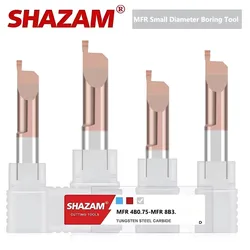 SHAZAM MFR Small Diameter End Face Boring Tools Tungsten Steel Carbide CNC Machine Seismic Resistant Inner Boring Hole Tool