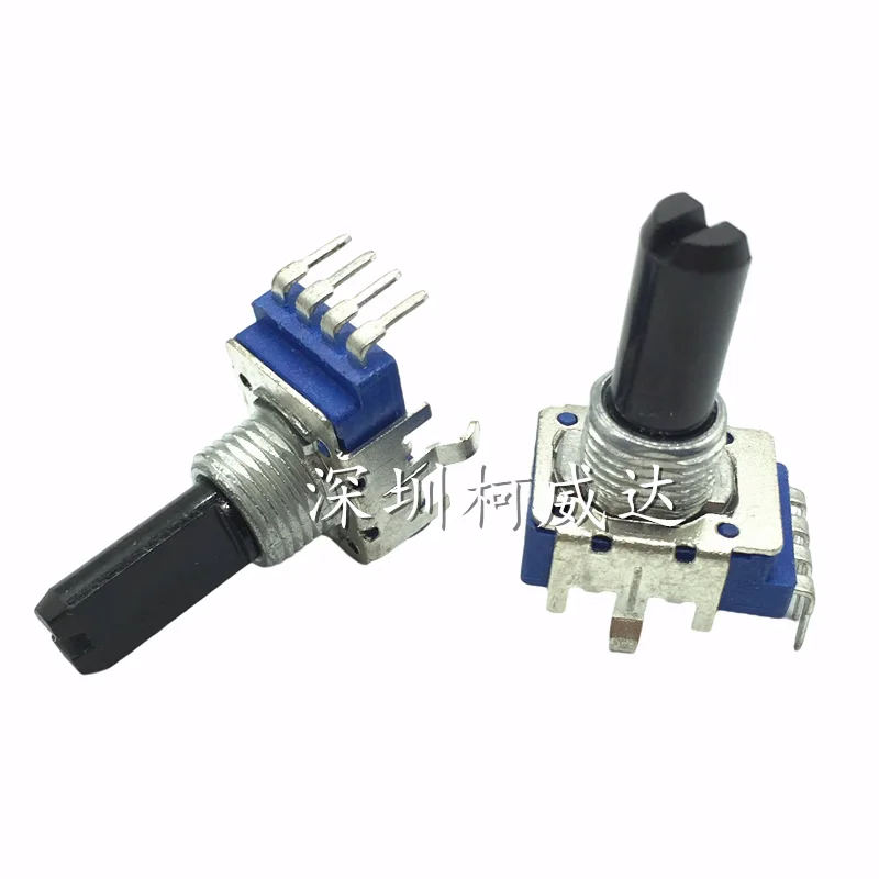 1pcs RK11 potentiometer, single 4-pin，The shaft is 18 mm long，Mixing console volume amplifier