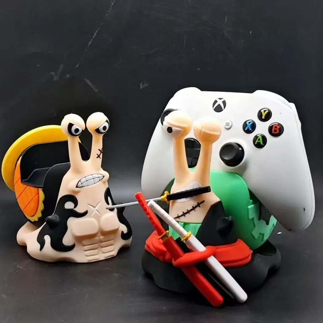 Cos One Piece Anime Game Controller Compatible with Ps4 Ps5 Xbox Switch Luffy Zoro Den Gamepad Stand Gaming Desk Decoration Gift