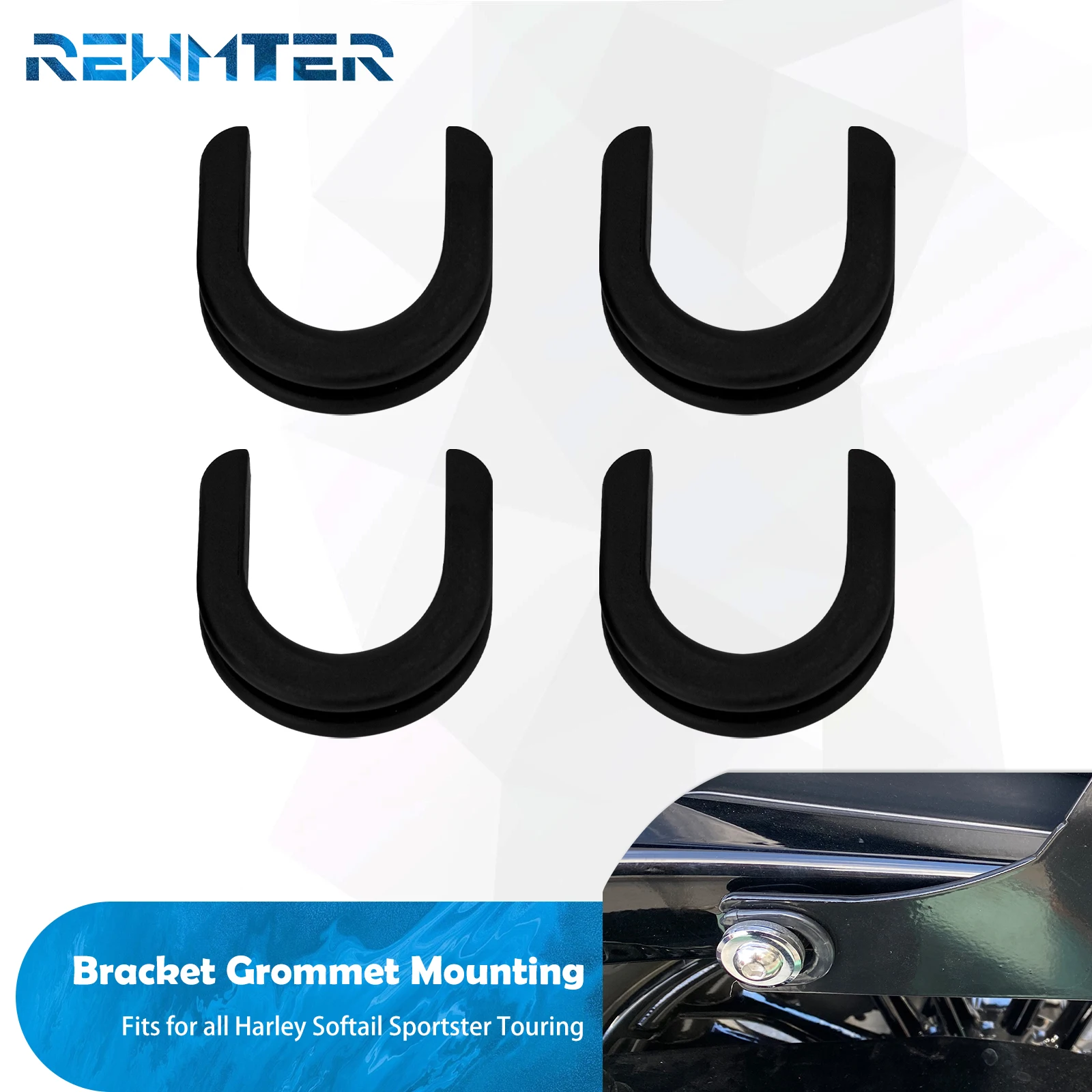 Motorcycle Backrest Sissy Bar Luggage Rack Docking Point Bushing Grommet For Harley Touring Softail Dyna Sportster 2pcs 4pcs
