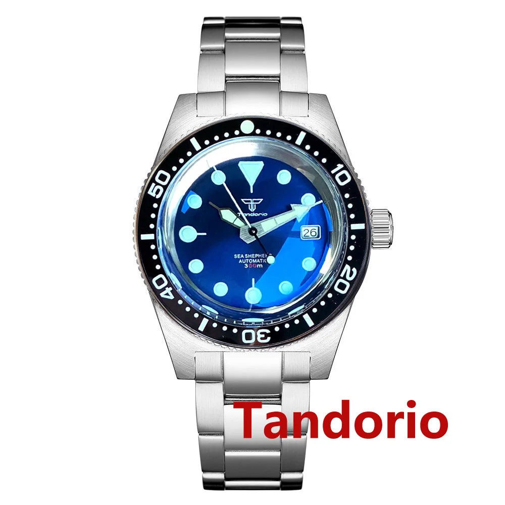 30ATM Diving Tandorio 41mm 120 Clicks Ceramic Bezel AR Domed Sapphire Glass 62MAS Automatic Japan NH35A Men Watch Luminous Date