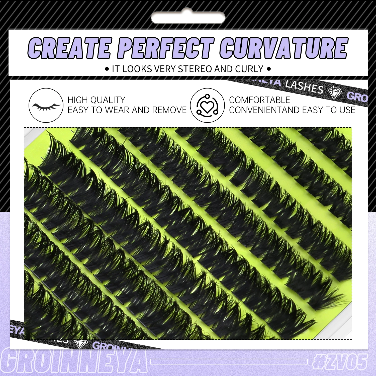 GROINNEYA Thick Lash Clusters  - огляд і ціна Eyelash Extension Full Set