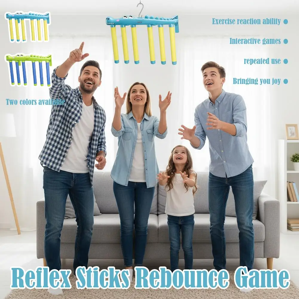 

Reflex Drop Sticks Challenge Game Координация рук и глаз Тренировочная игрушка для реакции с регулируемой скоростью Ловляющая палочка для детей Adul A0E4