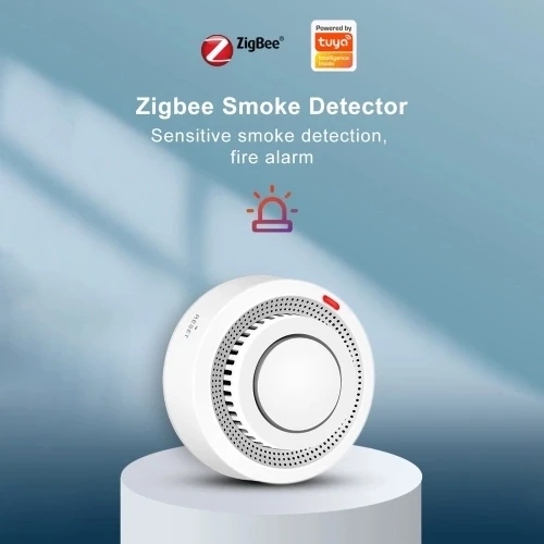 Tuya Zigbee Smart Home Security Alarm Smoke Detector Fire Sensor Sound Alarm Smokehouse Combination Detection