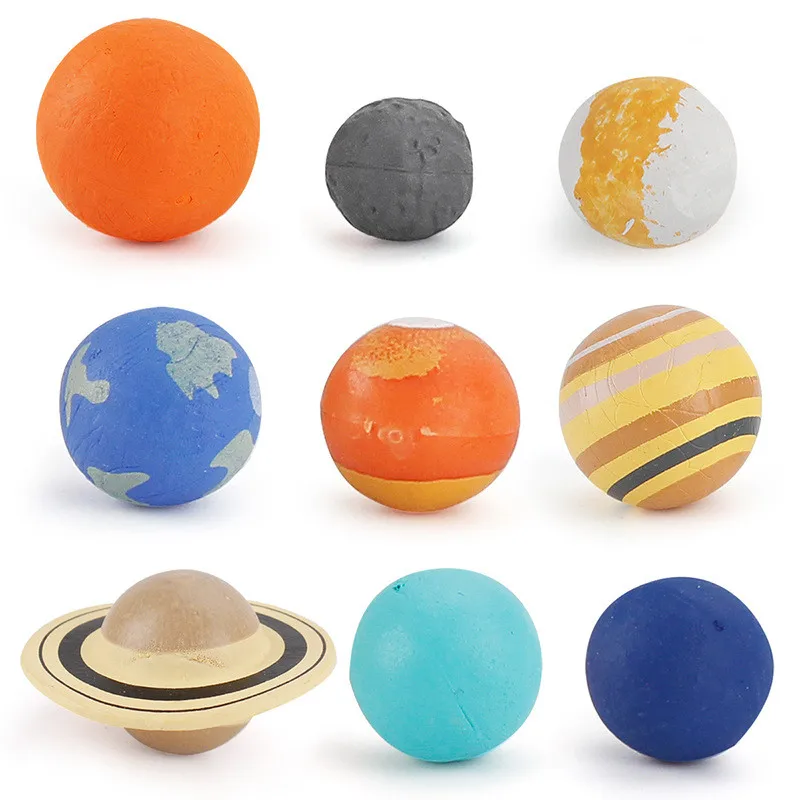 9Pcs/Set Children Eight Planets Ball Montessori Toys Solar System Science Learning Astronomical Geographical Educational Toys ﻿