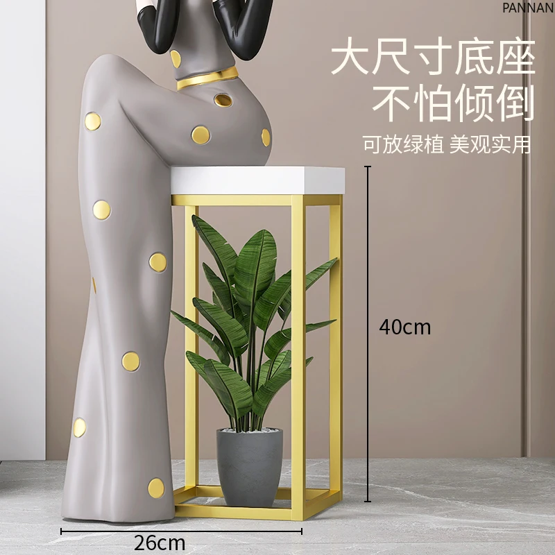 Artistic figures large floor ornaments tray living room TV cabinet niche home decoration