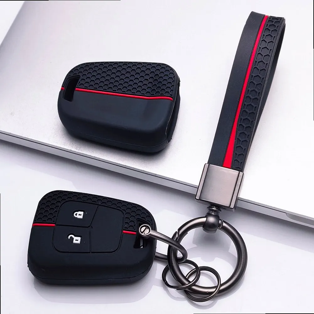 Silicone Key Fob Cover with keychain for Chevrolet Cruze Spark Captiva Orlando for Opel Astra J Corsa D E, for Your Key