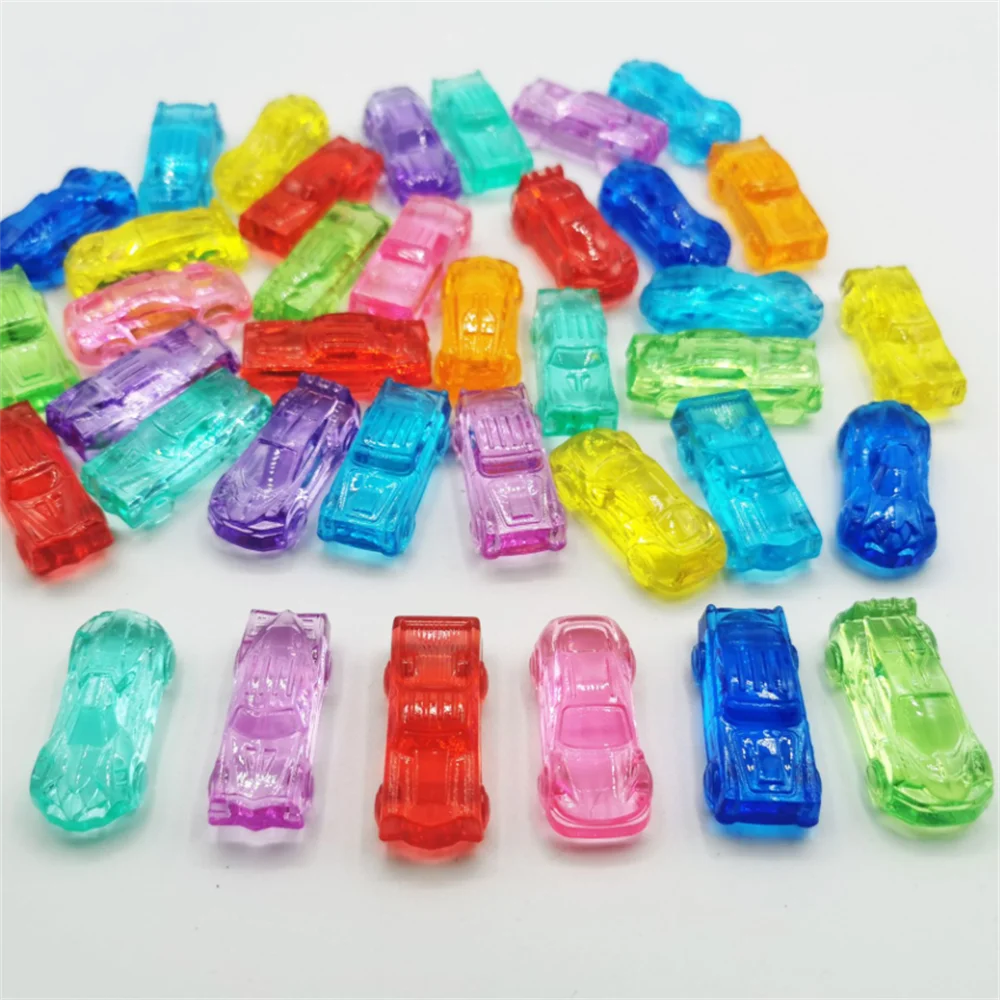 

5 Pieces 43*20*16mm Acrylic Colorful Car Shape Game Pieces For Board Games Accessories