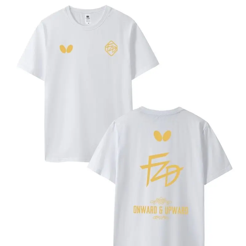 

New Table Tennis Clothes Cultural Shirt Fan T-shirt Same Short-sleeved Training Leisure Sports Large Size Men and Women Summer