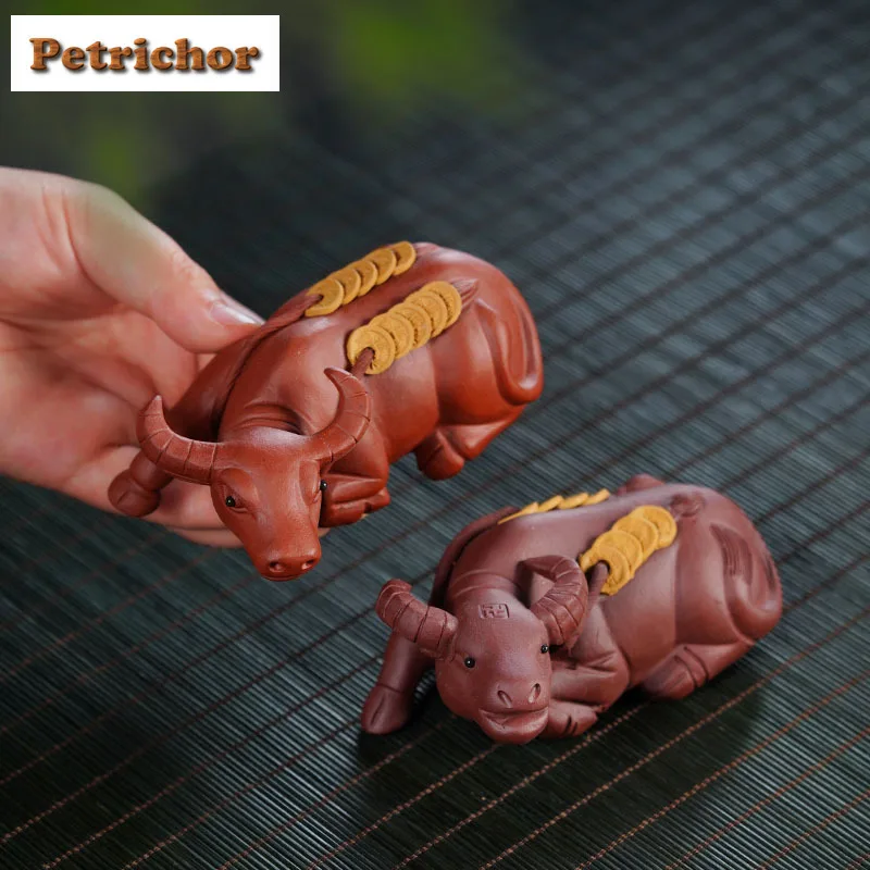 

Исин Фиолетовая глина Багатство Зодиак Бык Чай Домашнее животное Дзен Цветочный горшок Ландшафтный дизайн Чайная фигурка Игрушки Чайная статуя Украшения Чайные услуги