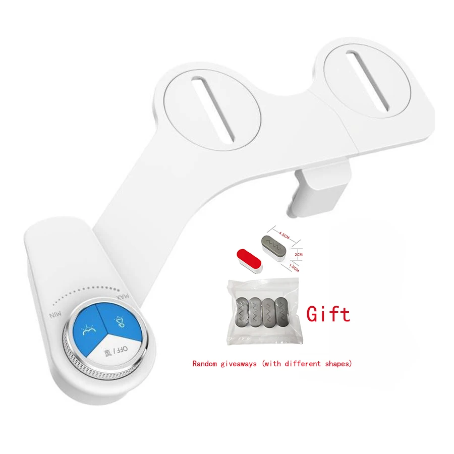 

Non-Electric Bidet Toilet Attachment - Dual Nozzle with Adjustable Pressure for Feminine & Posterior Wash