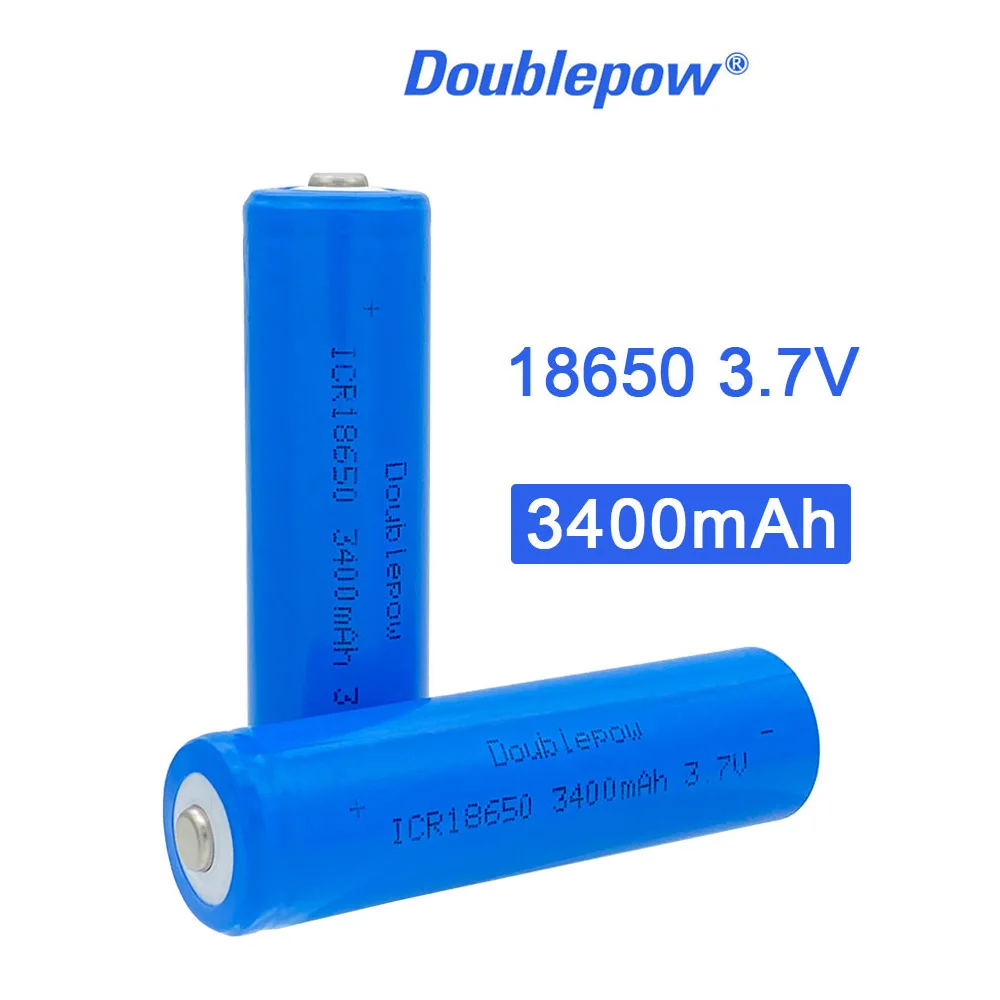 

Doublepower 18650 3.7V 3400mAh rechargeable lithium battery, flashlight, laser pointer, remote control, electronic toys