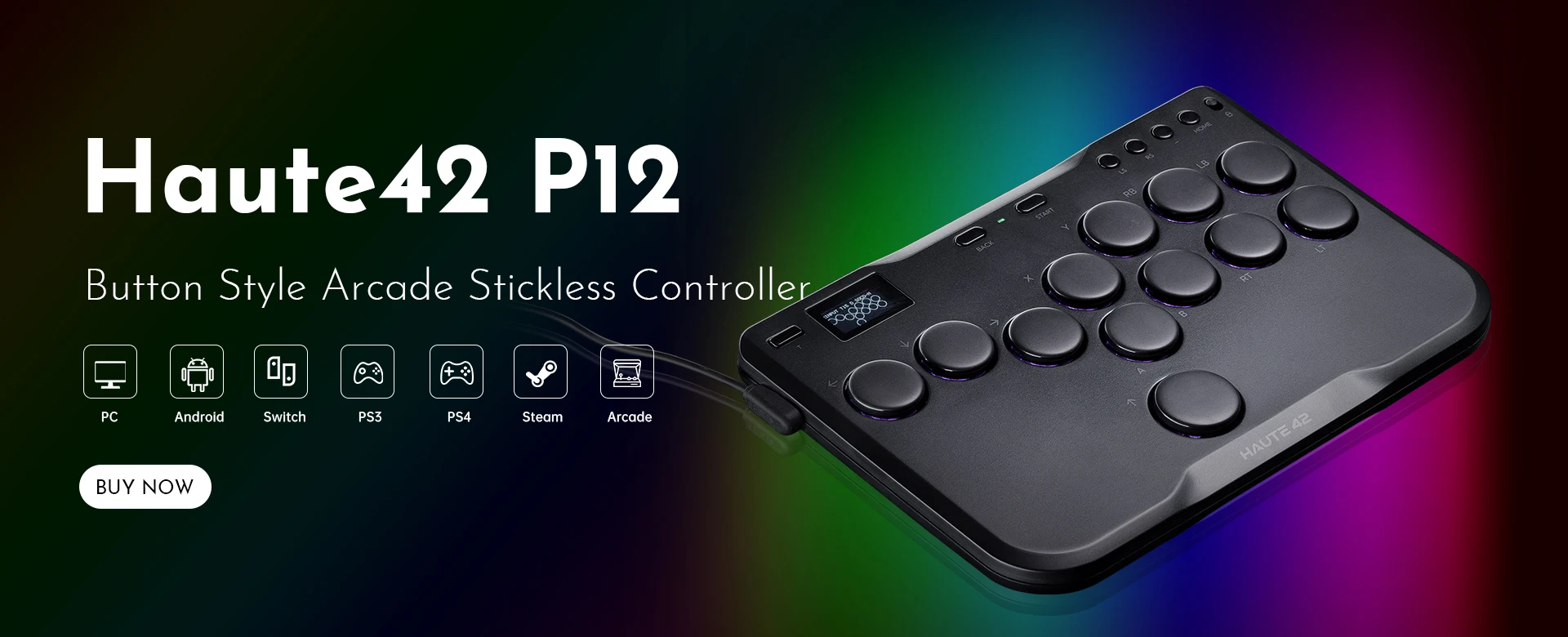 Haute42 Fightstick Hitbox Leverless Controller Mini Stickless Arcade Stick For PC /Ps3/ Ps4 /Switch Arcade Hitbox Controller