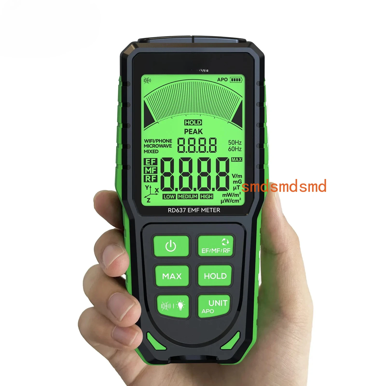 

RD637 Detector Professional Electromagnetic Field Radiation Meter Handheld Portable Radio Frequency Tester