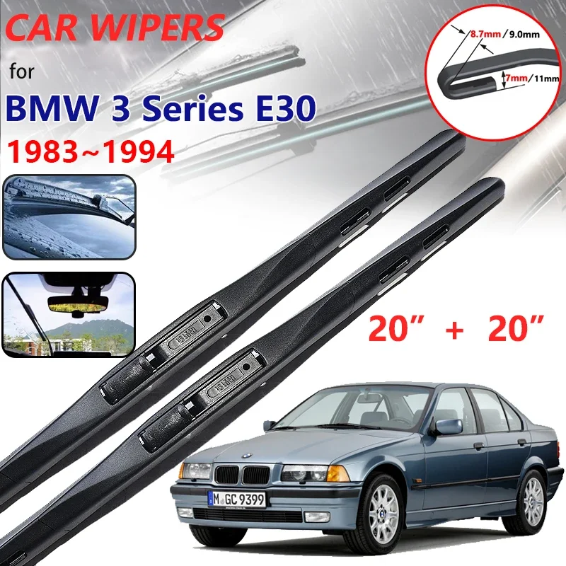 Car Windscreen Wiper For BMW 3 Series E30 1983 1984 1985~1994 Front Windscreen Premium Beam Blade Wiper Brushe Blade Accessories