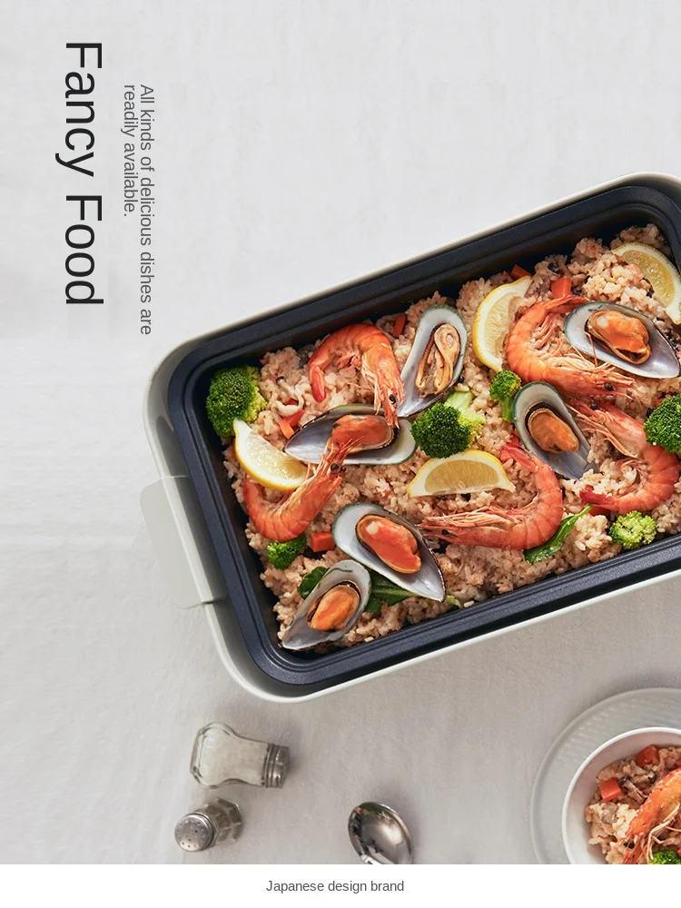 Household multifunctional cooking pot, electric hot pot, barbecue integrated pot, steaming and cooking electric stove