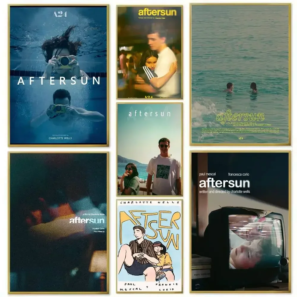Nueva película Aftersun Poster impermeable HD arte calcomanía de pared impresión autoadhesiva. Decoración estética de la habitación del hogar para vivir