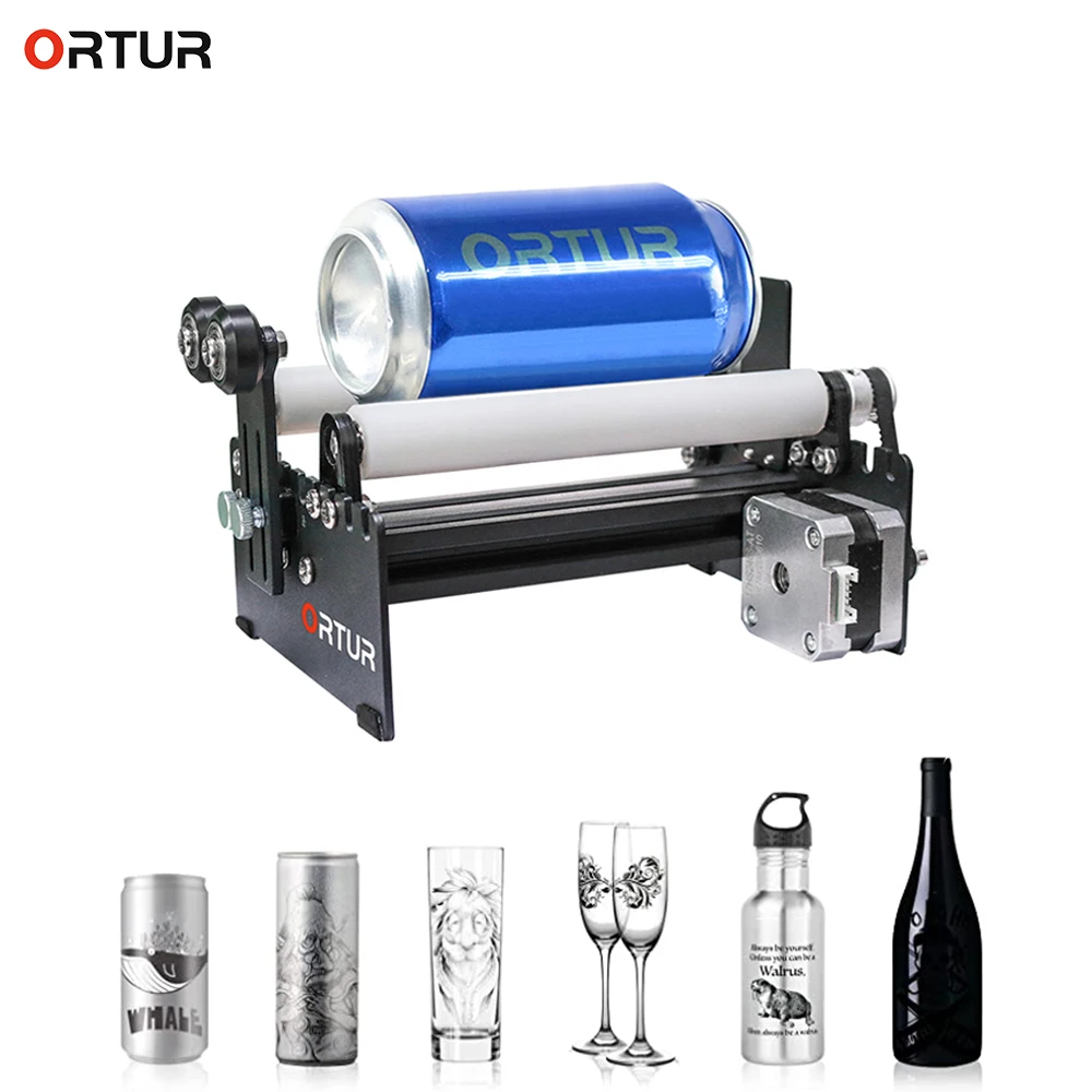 

ORTUR Laser Engraving Y-axis Rotary Roller Engraving Module 3D Printer Laser Part YRR2.0 for Engrave Cylinder Objects Cans Cups