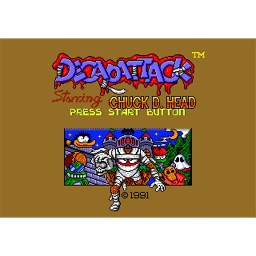 Decap Attack  16  bit MD Game Card For Sega Mega Drive For Genesis Drop Shipping