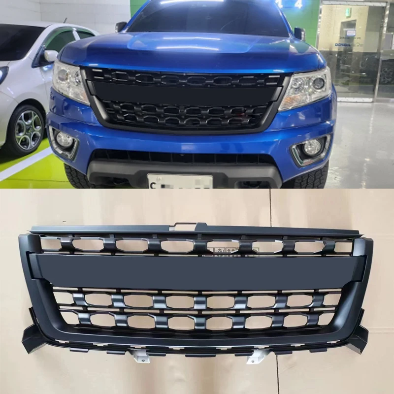 Modified Grill Mesh For Chevrolet Colorado S10 2016 2017 2018 2019 2020 North American Model Front Bumper Grille Racing Grill