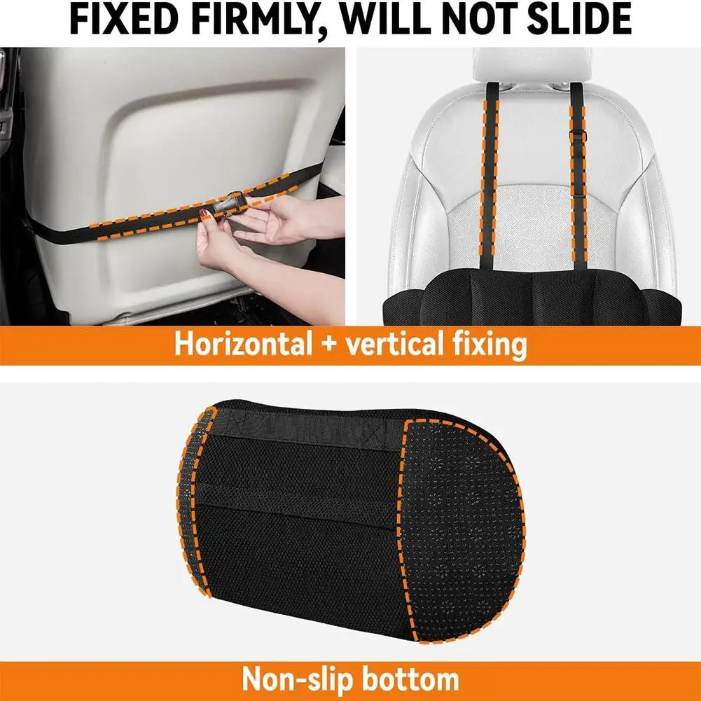 Cojín de cintura de soporte Lumbar para coche, respaldo del asiento del conductor, cojín de soporte para coche, almohada Lumbar, soporte de memoria de cintura Cott W4A0