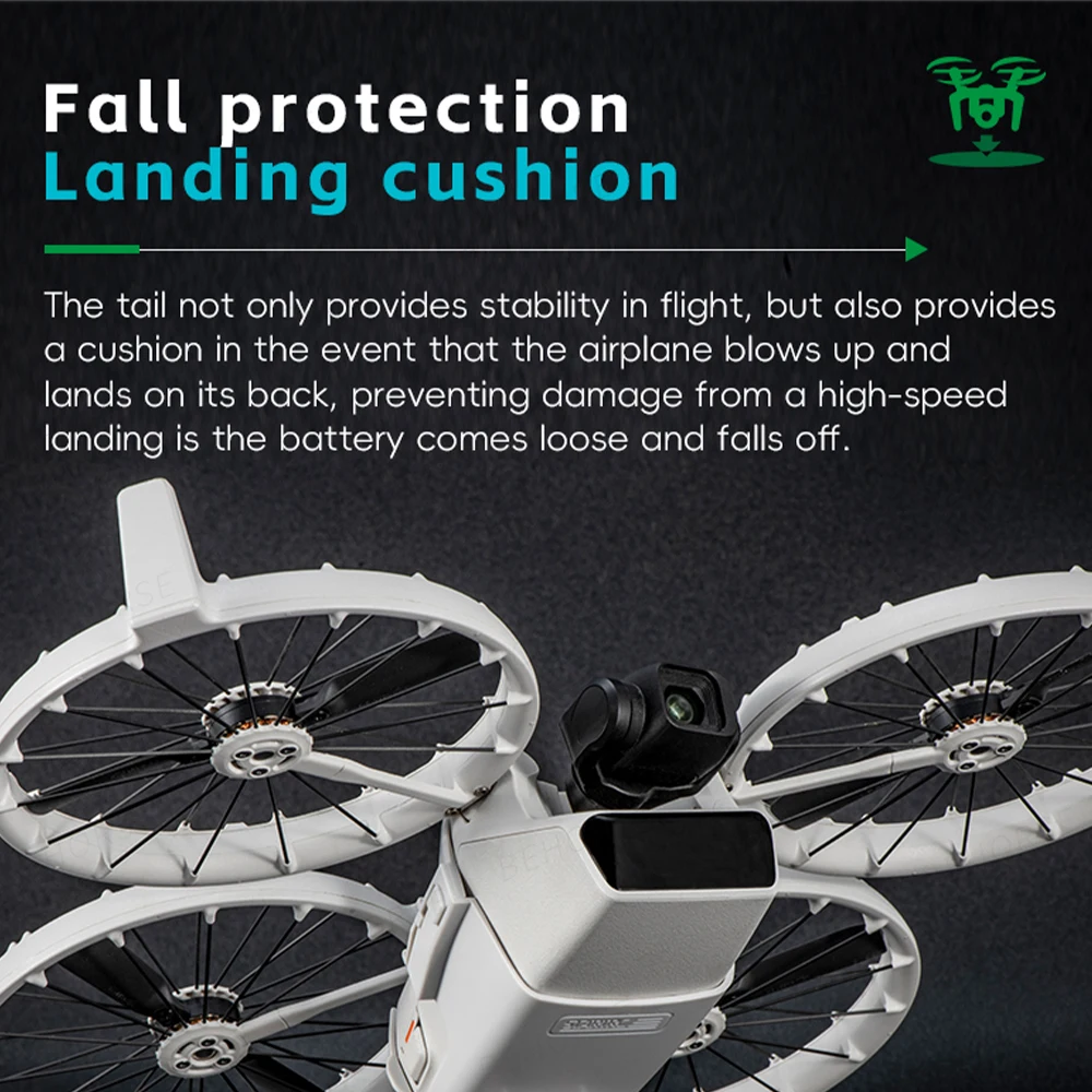 ذيل أمان للطيران مضاد للفقدان لـ DJI Flip حافظة بطارية خفيفة الوزن غطاء مضاد للسقوط لملحقات طائرة DJI Flip Drone