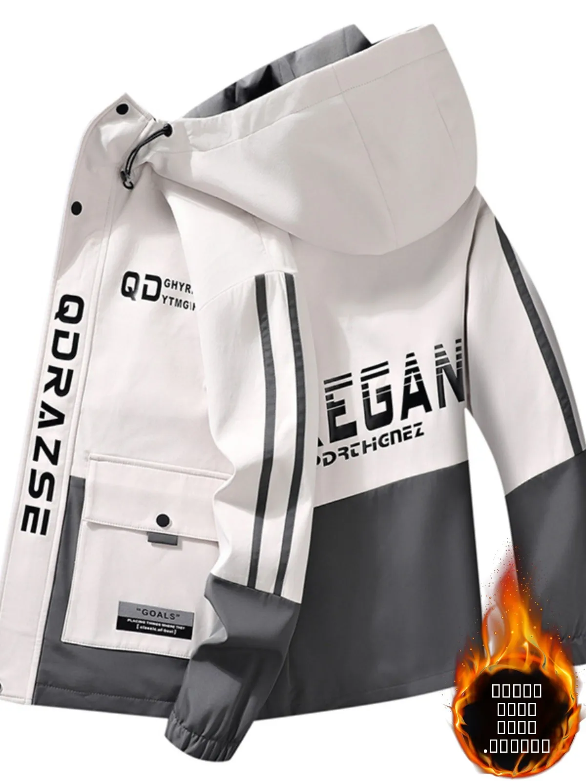 

Мужская куртка Thiened Fce, осенне-зимняя модная корейская рабочая куртка, свободная молодежная студенческая куртка из модной полиэфирной ткани