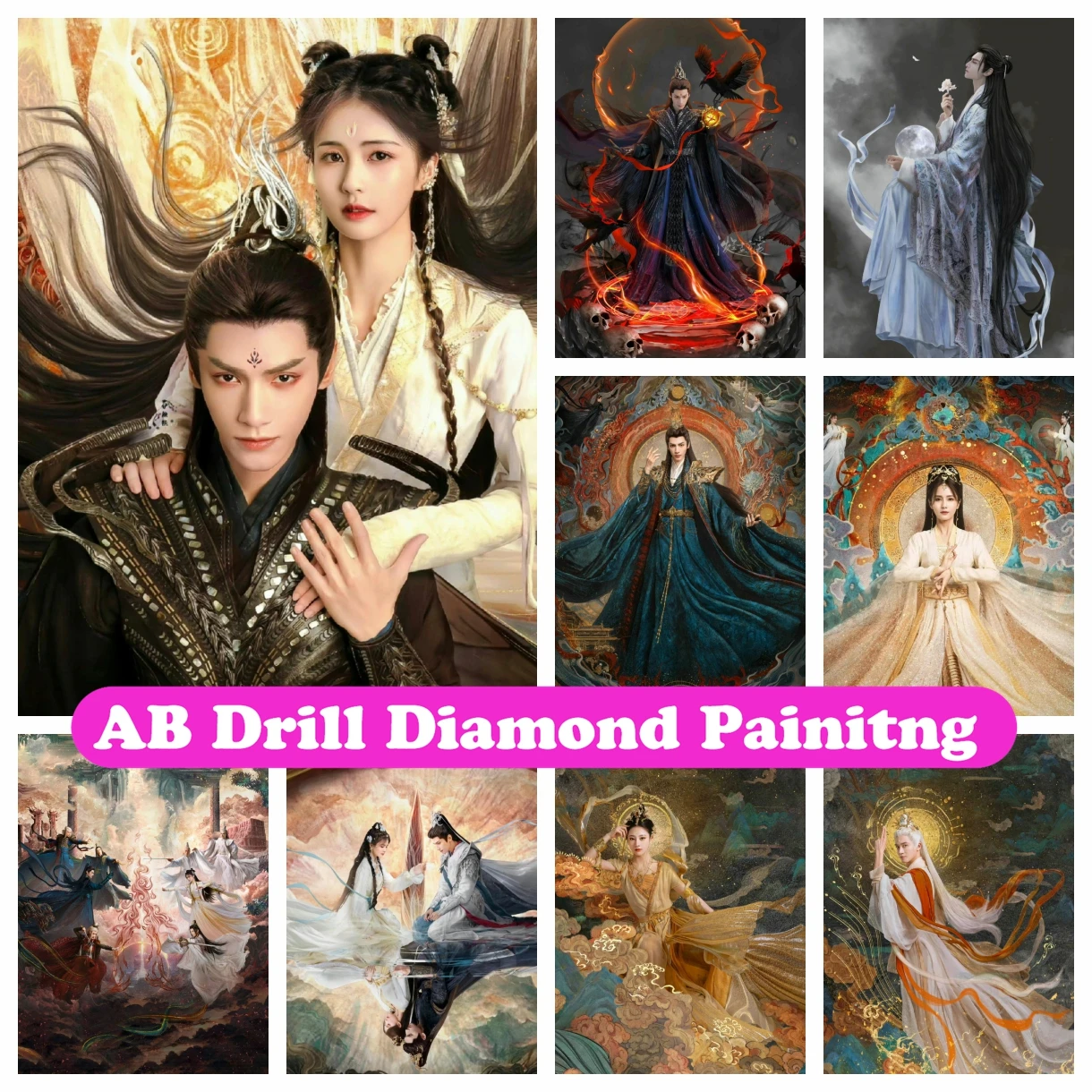 

Till The End Of The Moon TV 5D AB Diamond Painting Luo Yunxi Bai Lu Wall Art Diamond Embroidery Handcraft Fans Gift Decor Home