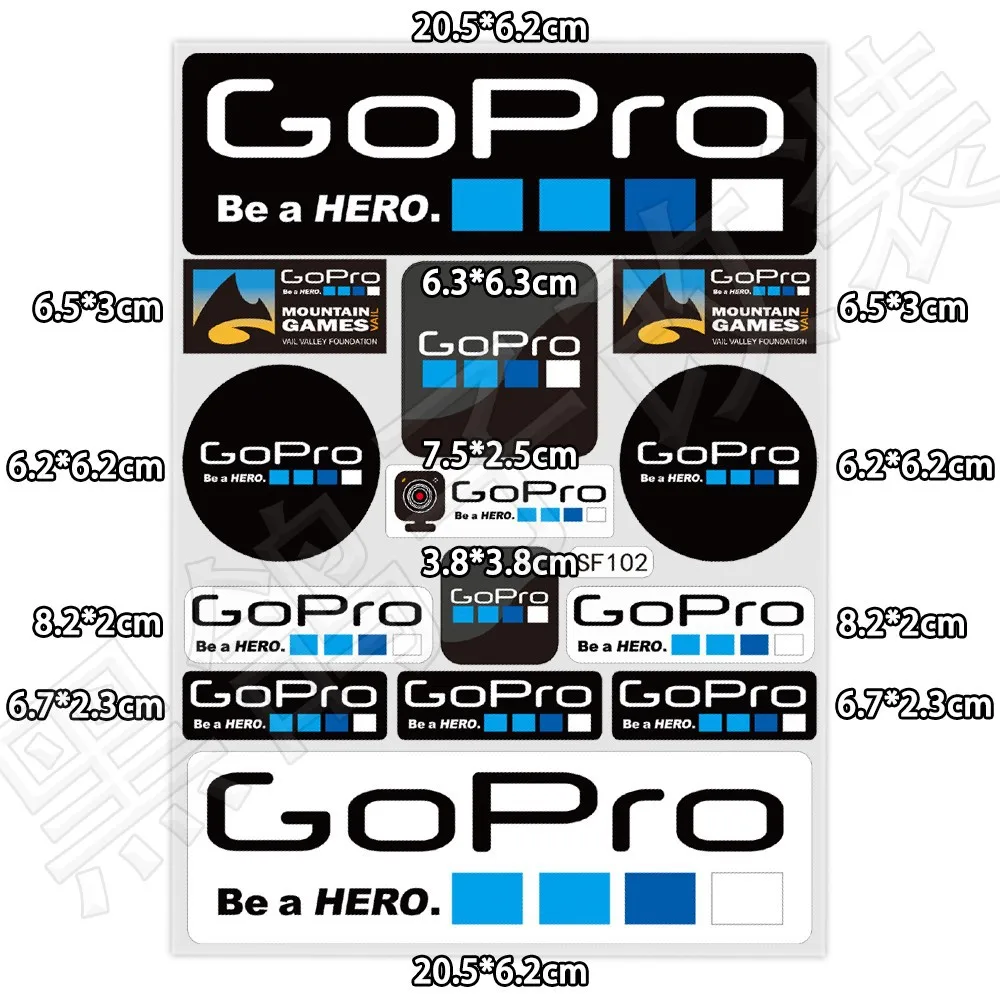 New GoPro HERO Extreme Sports Reflective Sticker Motorcycle Modified Tailbox Decoration Skateboard Helmet Sticker Decal Suzuki image 6