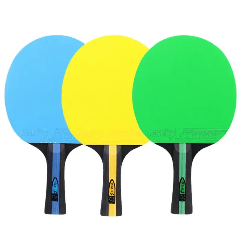 

Long Handle Table Tennis Racket Double-sided Color Cow Tendon Rubber Training Table Tennis Racket Professional Horizontal Racket