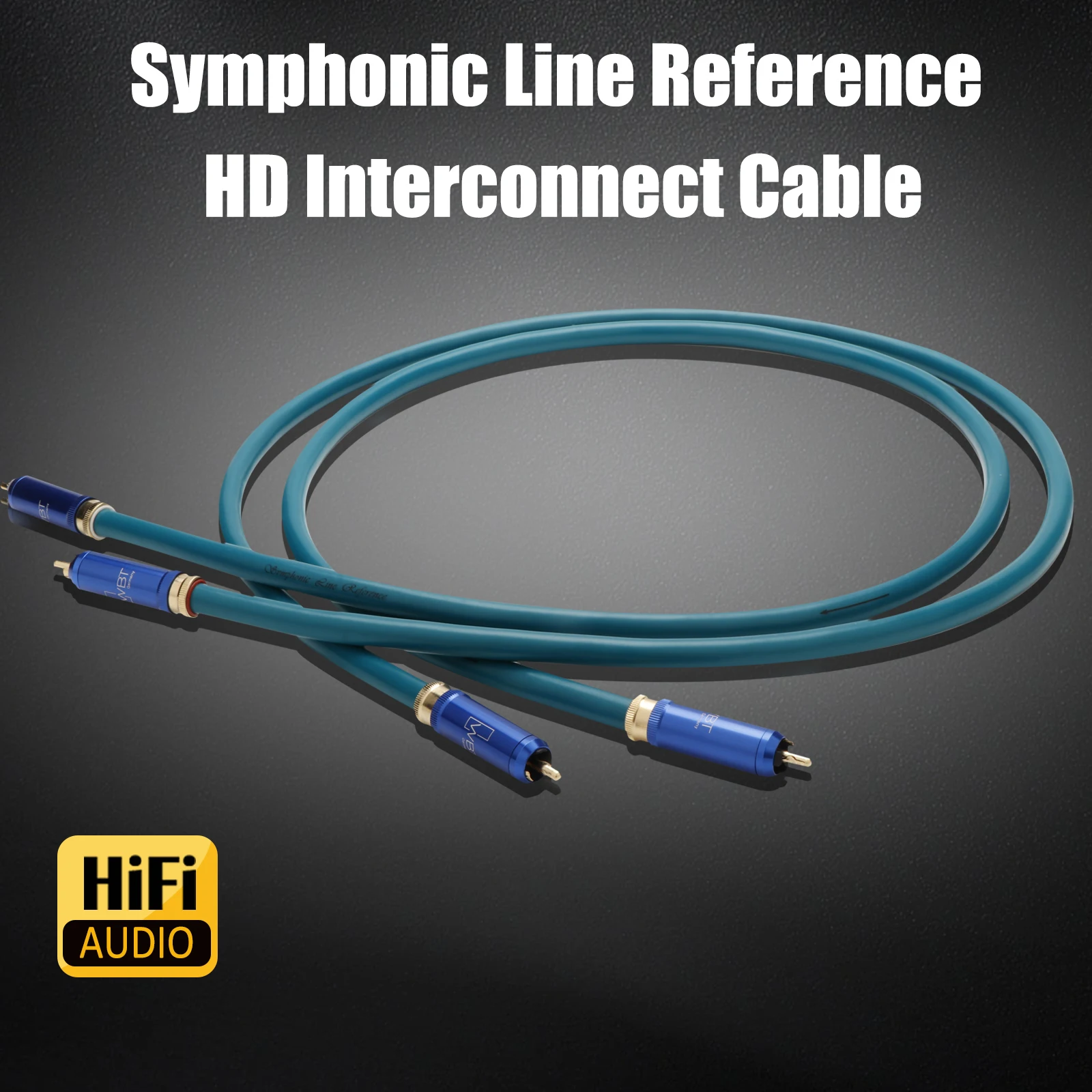 High End Symphonic Line Reference HD Interconnect Cable HiFi Audio Speaker RCA Cable with Gold Plated WBT-0110Cu Connecttor Plug