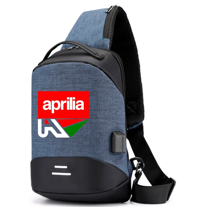 2023NEW Men Shoulder APRILIA car logo Hiking Backpack Nylon Outdoor Camping Trekking Chest Sling Bag