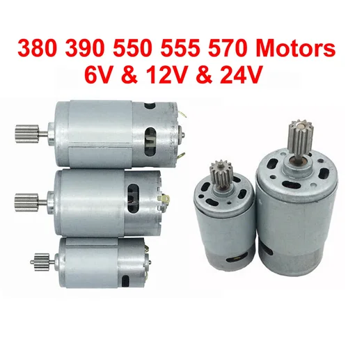 어린이 전기 자동차 모터 550, RS390, RS380, 12V, 6V, 24V, DL555, 10 톱니 엔진, 1 개  Best5