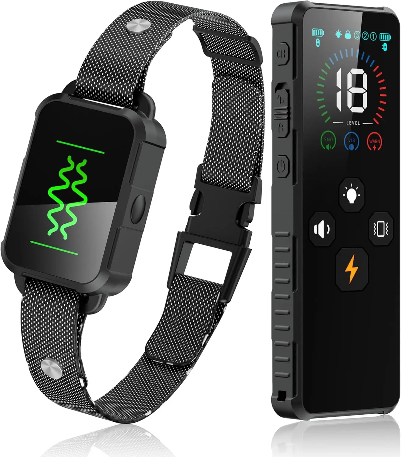 

2-in-1 Rechargeable Dog Shock Collar, 2000FT Remote, IP67 Waterproof, 8 Sensitivity Levels for All Breeds