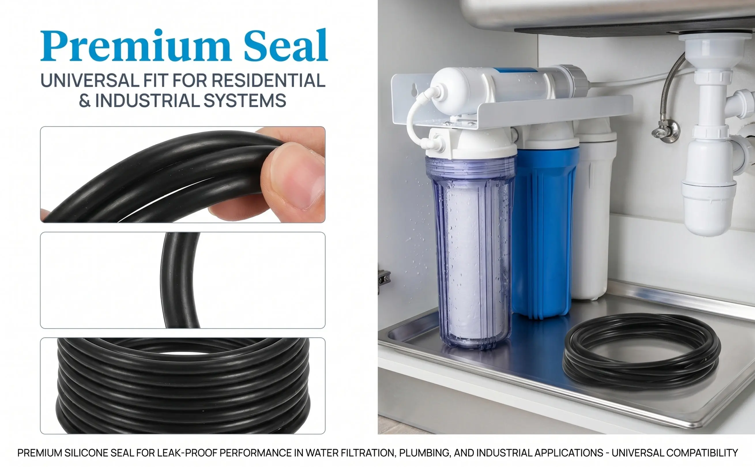 10Pcs Premium Silicone Sealing Ring for Water Filter Housing Gasket Washer Assortment Kit Leak Prevention Filter Maintenance