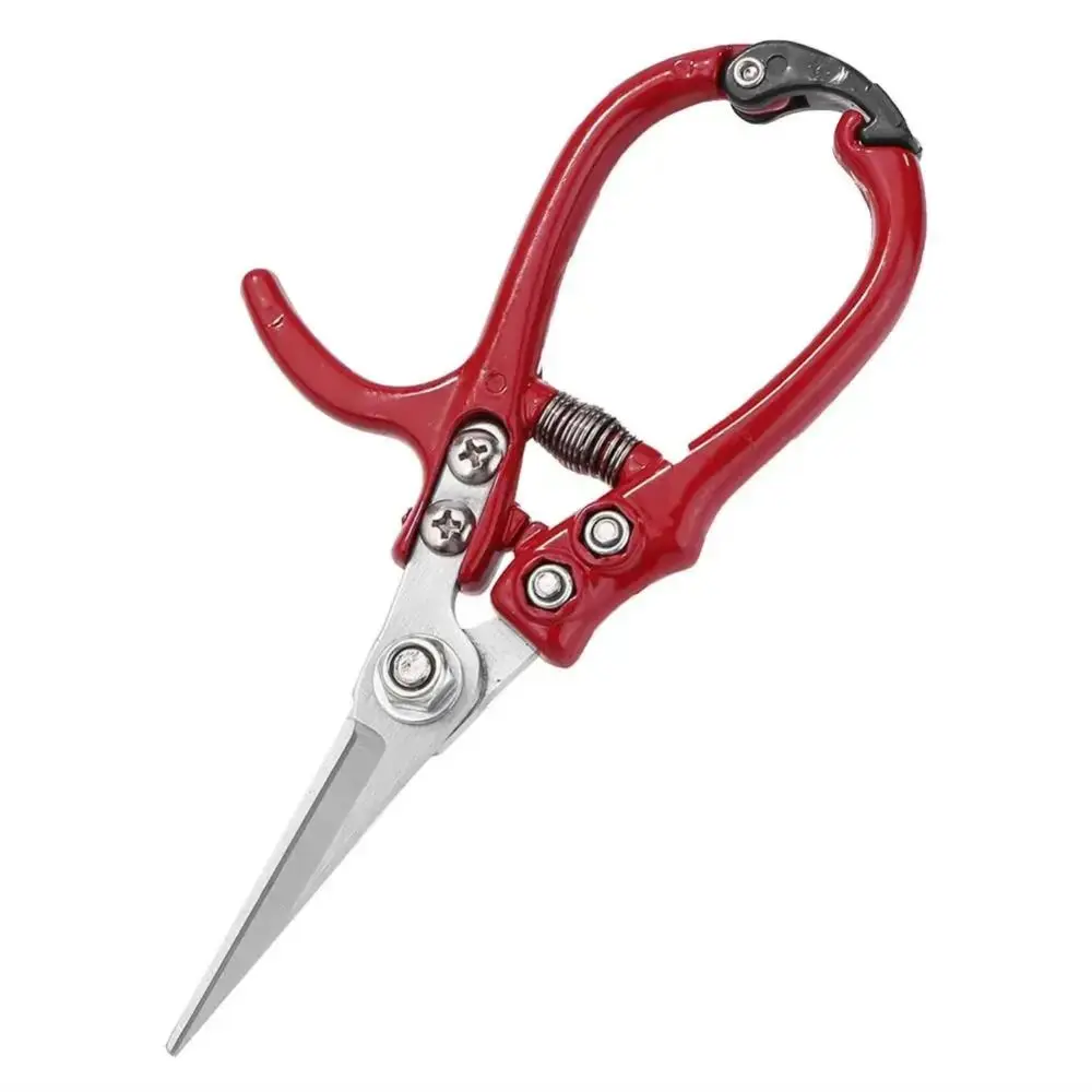 

With Safety Buckle Gardening Pruning Shear Spring Loaded Non Slip Handle Garden Shear Multi-functional Labor-saving