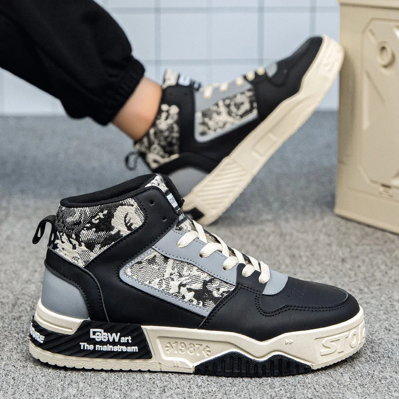 Trend High Top Sneakers uomo originale Lace-up traspirante scarpe da Skateboard da uomo Fashion Casual Platform Designer Sneakers per uomo